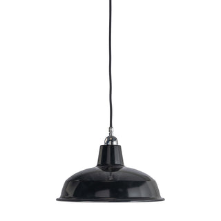 Lighting Inspirations 300mm Warehouse Black On Cloth Cord Chrome