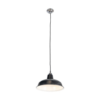 Lighting Inspirations 300mm Warehouse Black On Cloth Cord Chrome