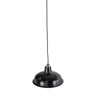 Lighting Inspirations 300mm Warehouse Black On Cloth Cord Chrome