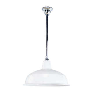 Lighting Inspirations 420mm Warehouse White On Rod Set 3/4" Chrome