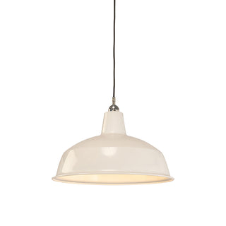 Lighting Inspirations 420mm Warehouse White On Cloth Cord Chrome