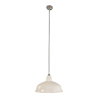Lighting Inspirations 420mm Warehouse White On Cloth Cord Chrome