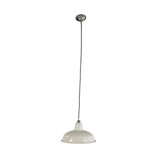 Lighting Inspirations 300mm Warehouse White On Cloth Cord Chrome