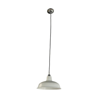 Lighting Inspirations 300mm Warehouse White On Cloth Cord Chrome