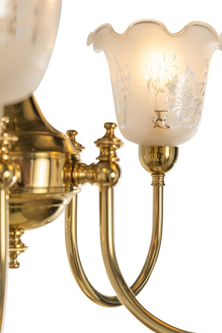 Lighting Inspirations Luke 5 Light Pendant With 5008 Shades Arms Up