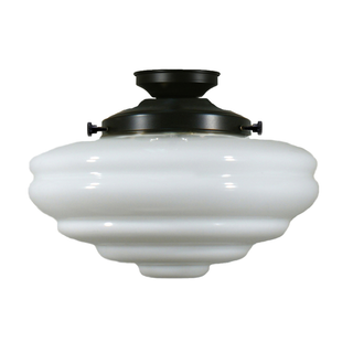 Lighting Inspirations Chateau Opal Gloss Batten Fix Patina