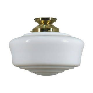 Lighting Inspirations Moulins Opal Gloss Batten Fix Polished Brass