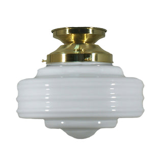 Lighting Inspirations Detroit 8" Opal Gloss Batten Fix Polished Brass