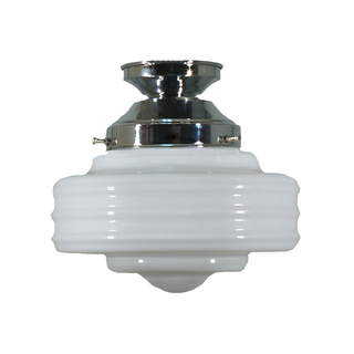 Lighting Inspirations Detroit 8" Opal Gloss Batten Fix Chrome