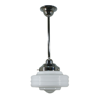 Lighting Inspirations Detroit 8" Opal Gloss on Rod Set 1/2" 1/2m Chrome