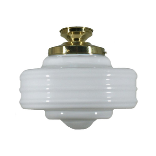 Lighting Inspirations Detroit 14" Opal Gloss Batten Fix Polished Brass
