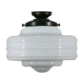 Lighting Inspirations Detroit 14" Opal Gloss Batten Fix Patina