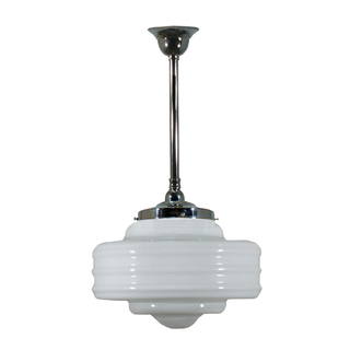 Lighting Inspirations Detroit 14" Opal Gloss on Rod Set 3/4" 1/2m Chrome