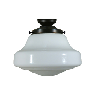 Lighting Inspirations Lincoln Schoolhouse Opal Gloss Batten Fix Patina
