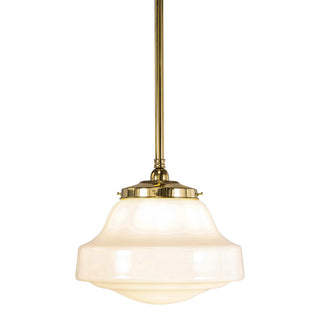 Lighting Inspirations Lincoln Schoolhouse Opal Gloss on Rod Set 3/4" 1/2m Polished Brass