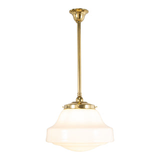 Lighting Inspirations Lincoln Schoolhouse Opal Gloss on Rod Set 3/4" 1/2m Polished Brass
