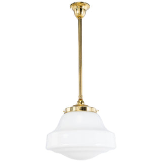 Lighting Inspirations Lincoln Schoolhouse Opal Gloss on Rod Set 3/4" 1/2m Polished Brass
