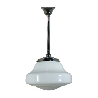 Lighting Inspirations Lincoln Schoolhouse Opal Gloss on Rod Set 3/4" 1/2m Chrome