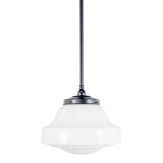 Lighting Inspirations Lincoln Schoolhouse Opal Gloss on Rod Set 3/4" 1/2m Patina