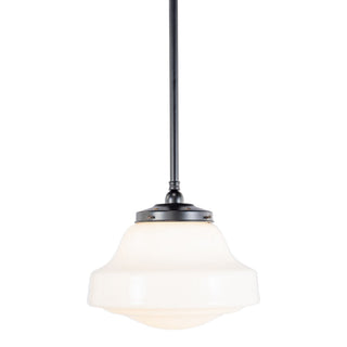 Lighting Inspirations Lincoln Schoolhouse Opal Gloss on Rod Set 3/4" 1/2m Patina
