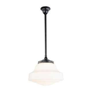Lighting Inspirations Lincoln Schoolhouse Opal Gloss on Rod Set 3/4" 1/2m Patina