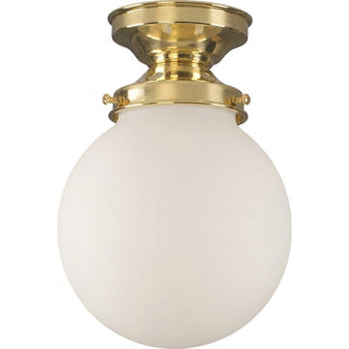 Lighting Insprirations Sphere 6" Opal Matte Batten Fix Polished Brss