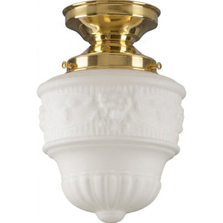 Lighting Insprirations Senator 6" Opal Matte Batten Fix Polished Brass