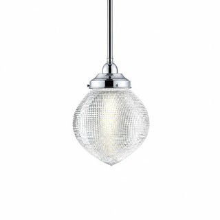 Lighting Inspirations Teardrop Hallophane 8" With 1/2" x 1/2m Rod Set Chrome