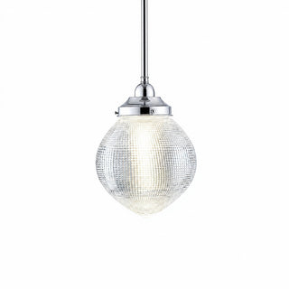 Lighting Inspirations Teardrop Hallophane 8" With 1/2" x 1/2m Rod Set Chrome