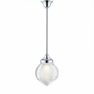 Lighting Inspirations Teardrop Hallophane 8" With 1/2" x 1/2m Rod Set Chrome