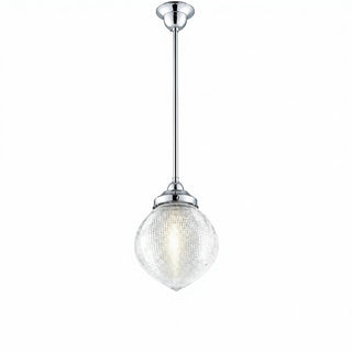 Lighting Inspirations Teardrop Hallophane 8" With 1/2" x 1/2m Rod Set Chrome