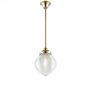 Lighting Inspirations Teardrop Hallophane 8" With 1/2" x 1/2m Rod Set Polished Brass