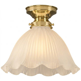 Lighting Insprirations 8044 Hallophane 9" Frost Batten Fix Polished Brass