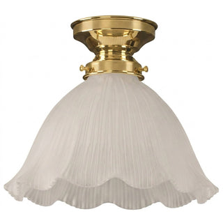 Lighting Insprirations 8044 Hallophane 9" Frost Batten Fix Polished Brass