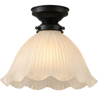 Lighting Insprirations 8044 Hallophane 9" Frost Batten Fix Patina