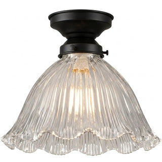 Lighting Insprirations 8044 Hallophane 9" Clear Batten Fix Patina