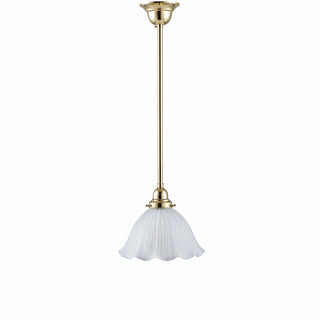 Lighting Inspirations 8044 Hallophane 9" Frost On Rod Set 1/2" x 1/2m Polished Brass