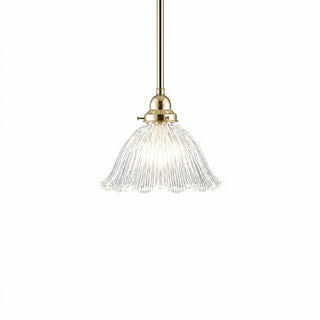 Lighting Inspirations 8044 Hallophane 9" Clear On Rod Set 1/2" x 1/2m Polished Brass