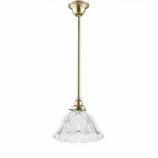 Lighting Inspirations 8044 Hallophane 9" Clear On Rod Set 1/2" x 1/2m Polished Brass