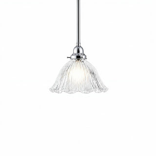 Lighting Insprirations 8044 Hallophane 9" Clear On Rod Set 1/2" x 1/2m Chrome