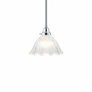 Lighting Insprirations 8044 Hallophane 9" Clear On Rod Set 1/2" x 1/2m Chrome