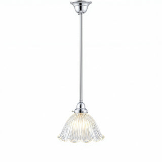 Lighting Insprirations 8044 Hallophane 9" Clear On Rod Set 1/2" x 1/2m Chrome