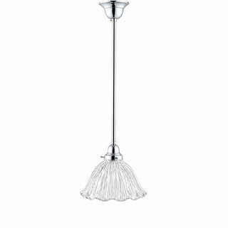 Lighting Insprirations 8044 Hallophane 9" Clear On Rod Set 1/2" x 1/2m Chrome