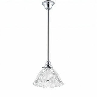 Lighting Insprirations 8044 Hallophane 9" Clear On Rod Set 1/2" x 1/2m Chrome