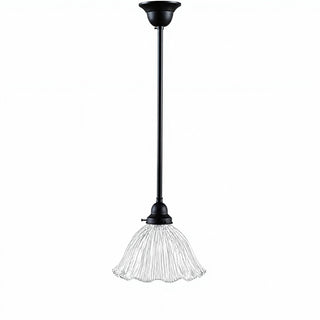 Lighting Inspirations 8044 Hallophane 9" Clear On Rod Set 1/2" x 1/2m Patina
