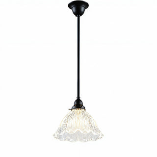 Lighting Inspirations 8044 Hallophane 9" Clear On Rod Set 1/2" x 1/2m Patina