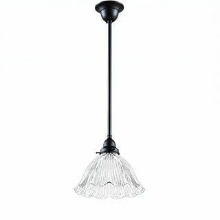Lighting Inspirations 8044 Hallophane 9" Clear On Rod Set 1/2" x 1/2m Patina