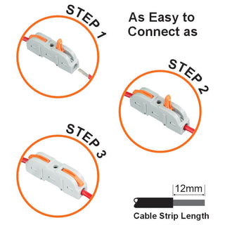 Major Tech Add-On Inline Connector Blocks 60Pcs
