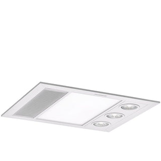 Martec Linear Mini 3-in-1 Bathroom Heater with 3 Heat Lamps, Exhaust Fan and LED Light