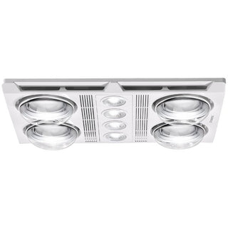 Martec Profile Plus DC 4 3-in-1 Bathroom Heater with 4 Heat Lamps Exhaust Fan and GU10 LED Light
